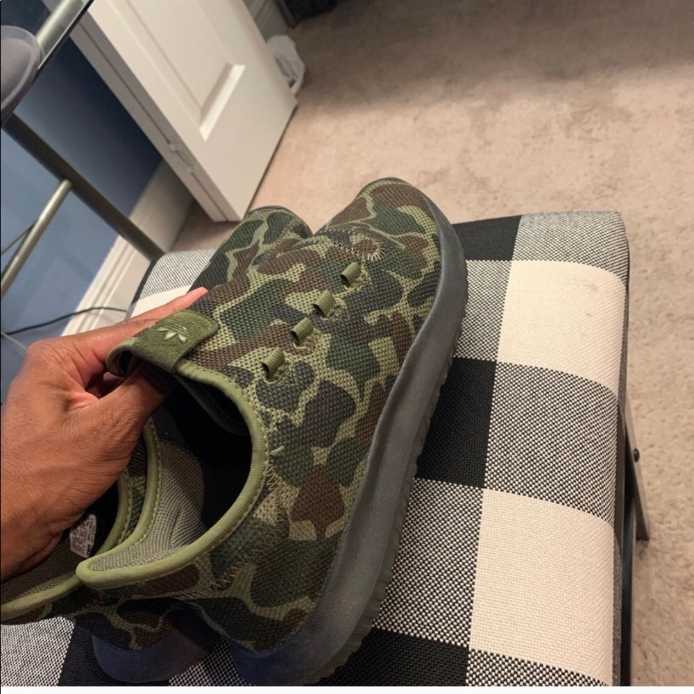 Adidas camouflage shoes size 11